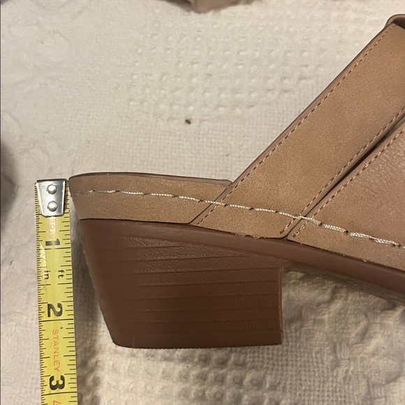 Atalina Tan Closed Toe Clog Vegan Leather Buckle Strap Heel Mules (41) 8.5-9 US - Picture 15 of 15